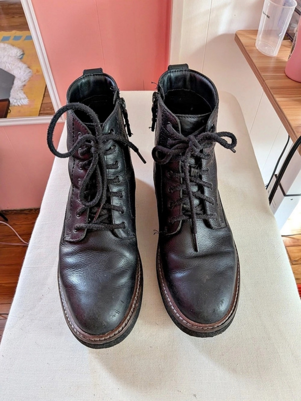 Clarks Orinoco 2 Style Black Leather Lace-Up Boots